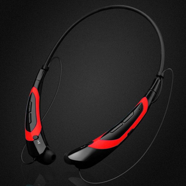 Bluetooth-hörlurar, trådlösa Bluetooth 4.0 krage röd