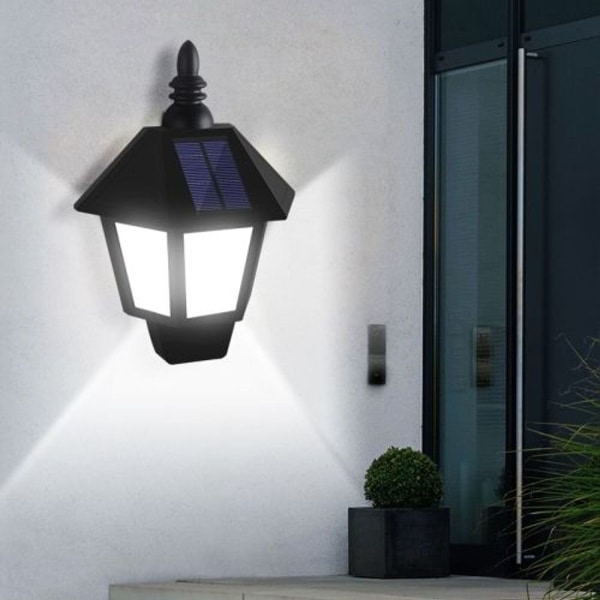 Solar Hexagon Utendørs Vegglampe Vanntett Smart Sensor B