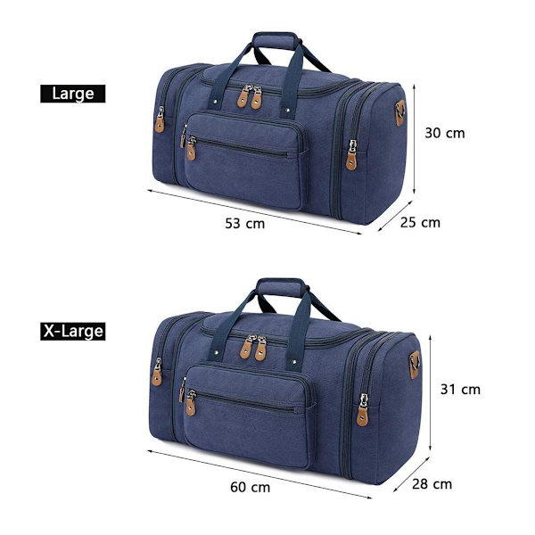 Expanderbar canvas resväska män, duffel resväskor
