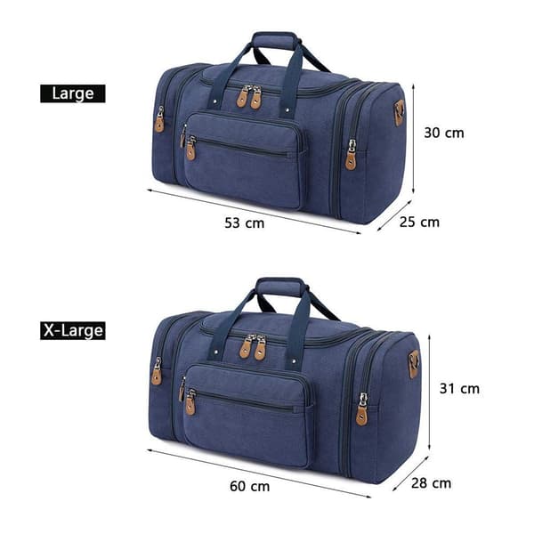 Udvidelig canvas rejsetaske til mænd, duffel rejsetasker