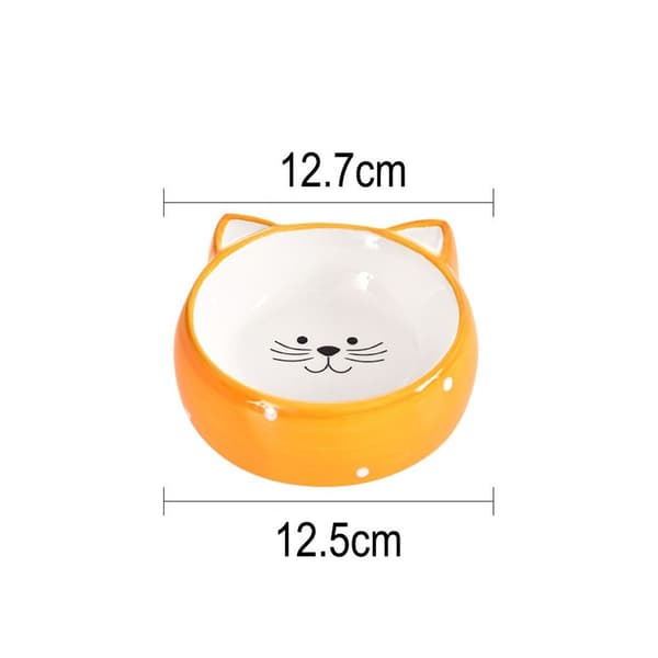Keramisk matskål, söt design, halkfri