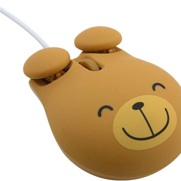 USB kablet mus Søt dyr bjørn form kablet mus bærbar