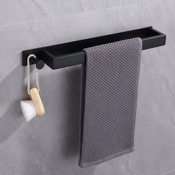 Håndkleholder i rustfritt stål, selvklebende, uten hull, 40 cm