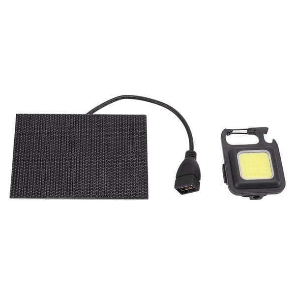 Monokrystallinsk solcelle LED-lys 5W IP68 vanntett USB KLB