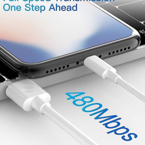 3-pak iPhone 2M opladningskabel MFI-certificeret Lightning
