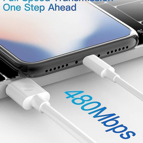 3-pakkaus iPhone 2M latauskaapeli MFI-sertifioitu Lightning