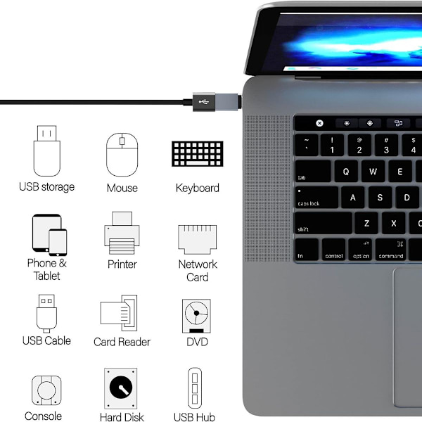 USB-C - USB 3.0 -sovitin (2-pakkaus), Boost+ USB-C - USB -sovitin