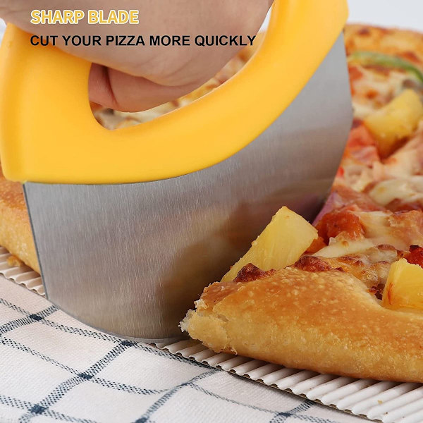 Ensiluokkainen pizzaleikkuri ruoanhakkuri superterävä ruostumattomasta teräksestä valmistettu terä