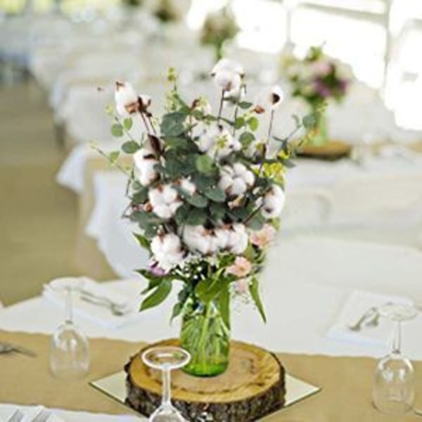 Bomulds Eucalyptus Bouquet, 4stk/6stk Bomulds Stængler Blomster DIY