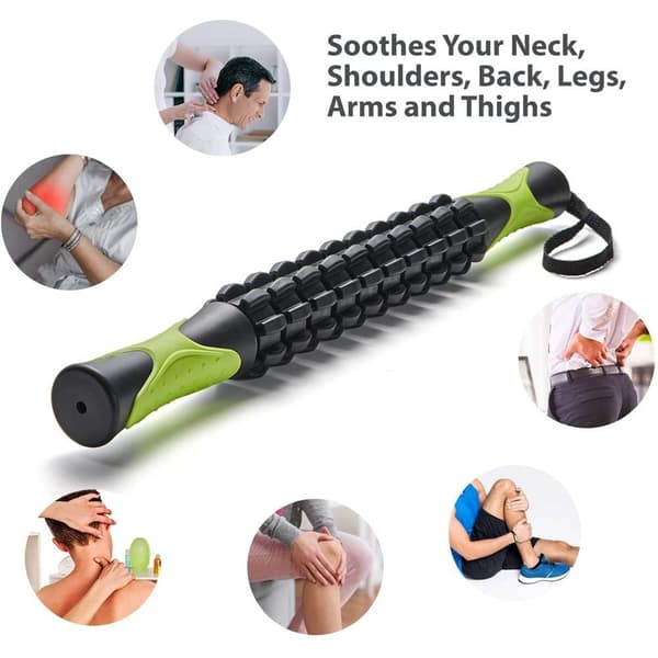 Massage Roller Muskelrulle, Kroppsmassage Slips, Svart