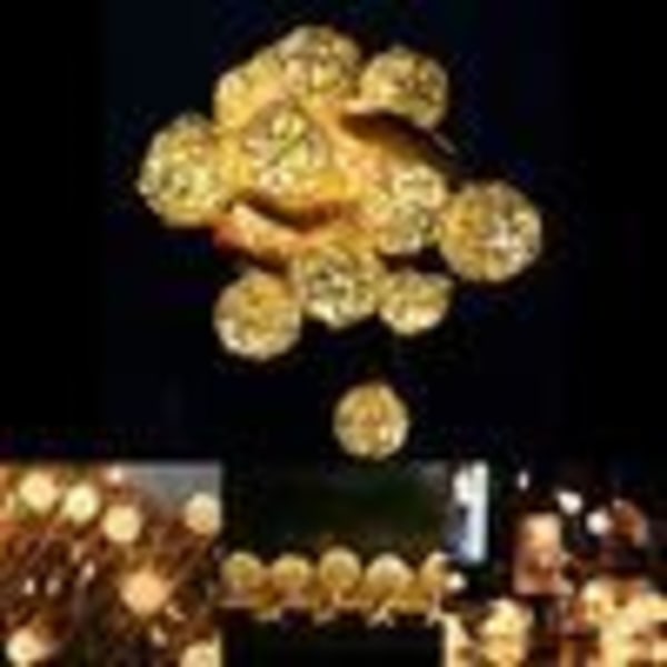 5m 40 LED Rattan Boll Fairy Lights Batteridriven Inomhus Hem Trädgård Fest