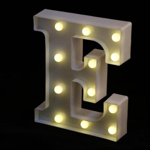 Dekorativ LED-bokstavsskylt med belysning E A 22 x 18 x 4 cm