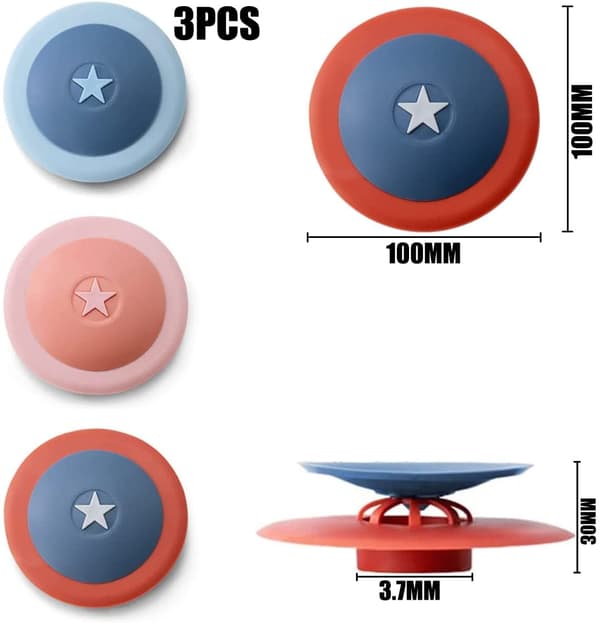 Universal Håndvaskprop, Silikon Aftapningsprop, Silikon Badekarsprop, 3