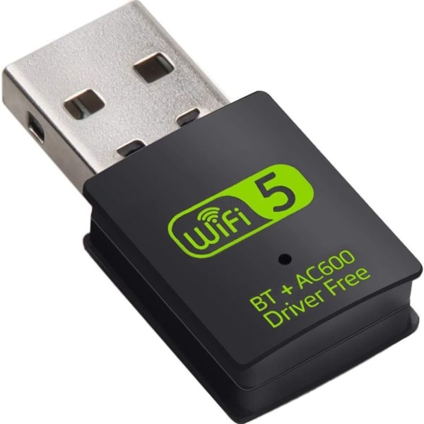 USB WiFi Bluetooth adapter, 600 Mbps trådlöst nätverk med dubbla band