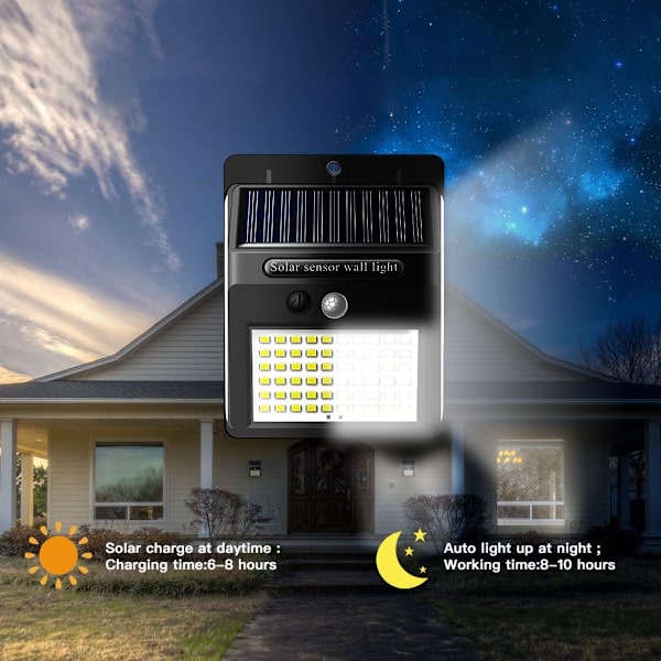 4-pack solcellslampor för utomhusbruk 140 LED, solcellslampor för utomhusbruk med KLB