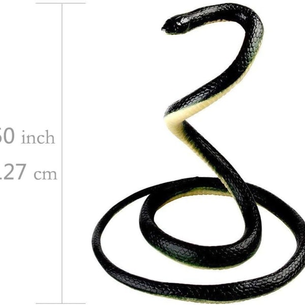 Realistic Rubber Fake Snake Toy 50 Inch Mamba for Garden Props KLB