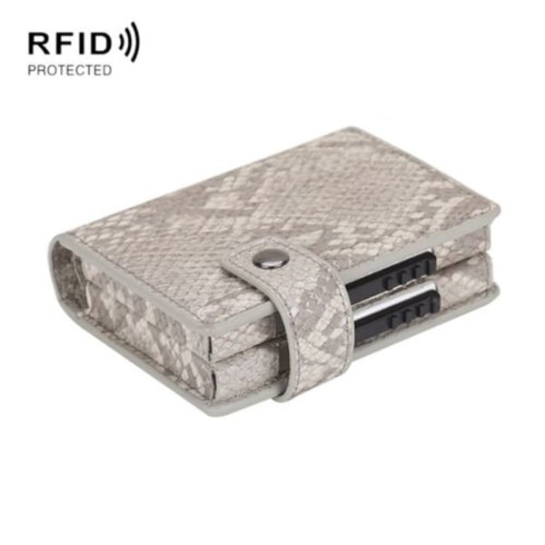 Aluminiumlegering Dual Card Card Box RFID Stöldskyddsplånbok (ormar