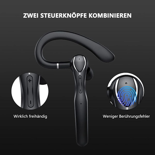 Bluetooth-hovedtelefoner, trådløse hovedtelefoner med opladningsboks, LED-display, 15 timer