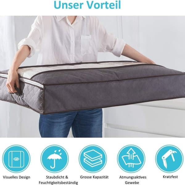 Underbed Storage Bag 75L Stor under seng Klesoppbevaring KLB