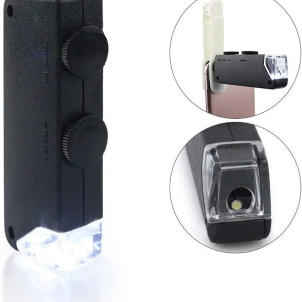 LED fickmikroskop 60x - 100x förstoringsglas