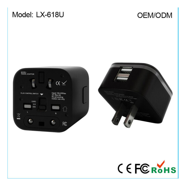 5V 3,2 A strømadapter til MP3/digitalt kamera/mobiltelefon/GPS/højttaler Hvid KLB