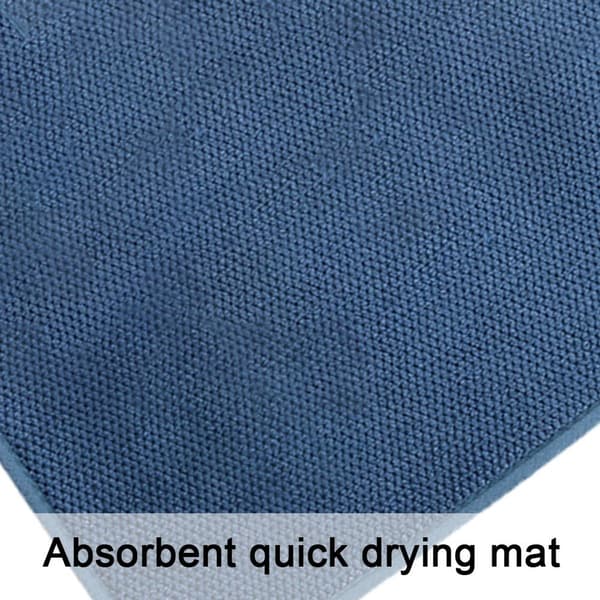 Oppvaskmatte i mikrofiber, superabsorberende tørkematte i blå mikrofiber