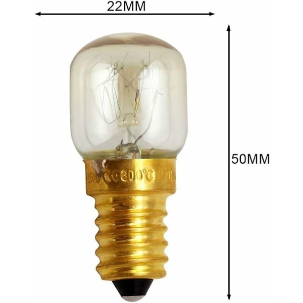 SES E14 pygmélampor med bajonettfattning - Ugn/mikrovågsugnslampor tål upp till 300°C - Nattlampor,E14 15.00W 240.00V (10 st) KLB