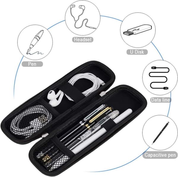 Apple Pencil Etui - Hårdt Etui til Apple Pencil, Sort Blyant Etui