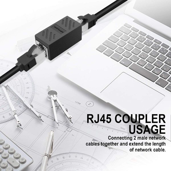 RJ45-kontakt, Ethernet-adapter - 2 stk.