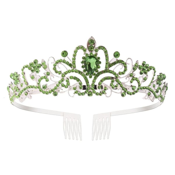 Crystal Queen Crowns med kam pandebånd til kvinder, piger, stil 5