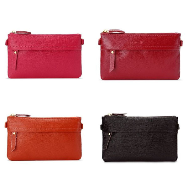 Naisten vino crossbody-puhelinlompakko (tummanpunainen)