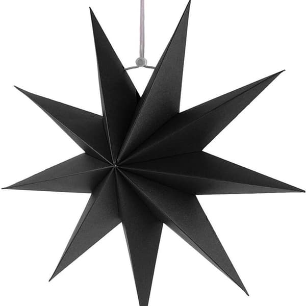 Foldbare stjerner, 30 cm 9 punkter poinsettia papir stjerner sæt til juletræ KLB