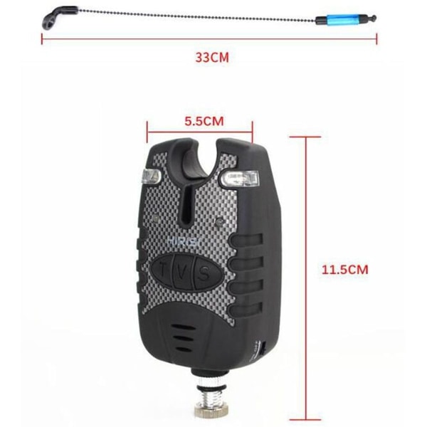 Tackle fiskebit alarm og LED Swinger sett blå LED lys fiske