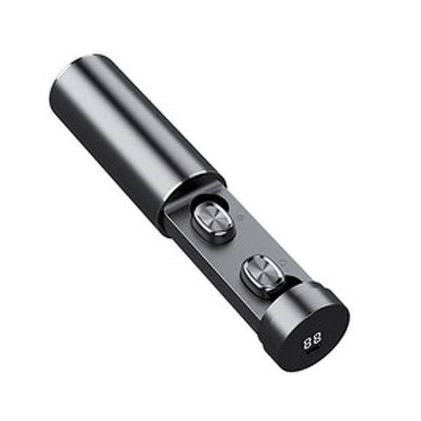 Bluetooth trådløse sport-headset med LED-display sort
