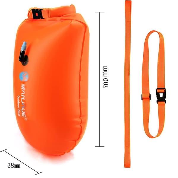 Simningsboj torr väska orange PVC säkerhetssimningsboj simring