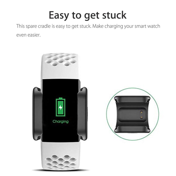 USB Laddare Dock Adapter Laddningskabel för Fitbit Charge 3 Fitness