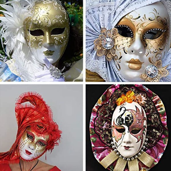 5 st DIY vita masker för målning enkel tom pappersmodell 1 KLB