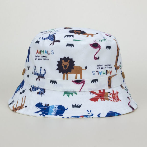 Vit djur bakgrund-Baby flicka barn unisex solhatt hopfällbar anti-uv solskydd strand solhatt kvinna