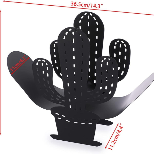 Metall toalettpapirholder, kaktusformet papirholder, papiroppbevaring for