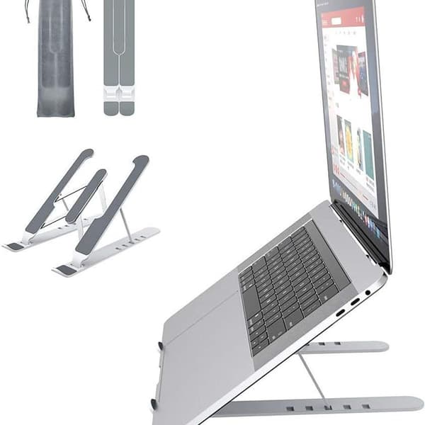 Bærbar computer stand, justerbar bærbar computer stand, bærbar bærbar computer stand, hvid KLB