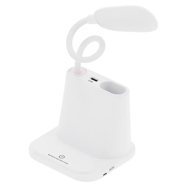 Multifunktionel USB genopladelig penneholder bordlampe til studerende KLB