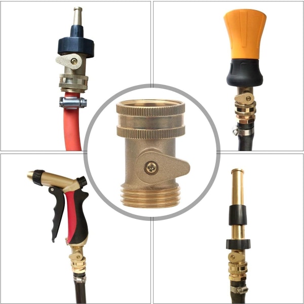 Hageslange Avsperringsventil 2 Pakke 3/4\" GHT Messing Vann