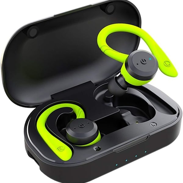 Sport In-Ear TWS-hodetelefoner True Wireless Bluetooth 5.0 Grønn
