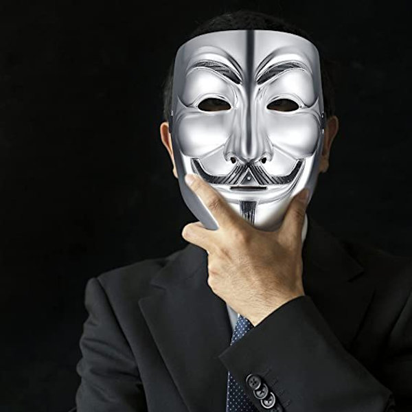 4 kappaletta V for Vendetta Guy Mask, Halloween-asu Cosplay-juhlamaski, Anonyymi-maski, Karnevaali-maskit Unisex Lapset Aikuiset - 4 väriä