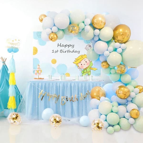 Gröna ballongbågsset - Macaron latexballonger,