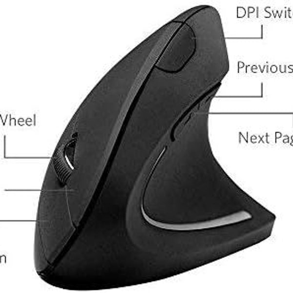 2.4G trådløs vertikal ergonomisk optisk mus 800/1200