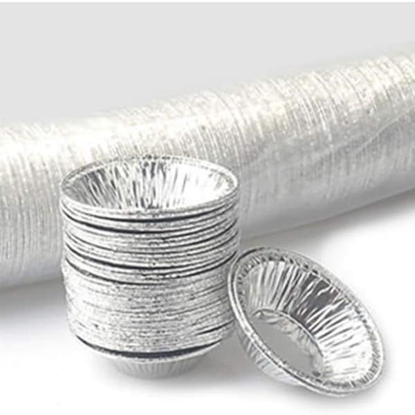Æggekageform 250 stk/sæt, Engangs Aluminiumsfolie Kopper Bage Muffins