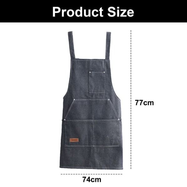 2 stycken denimförkläden, nya, andningsbara denimförkläden, smutsavvisande