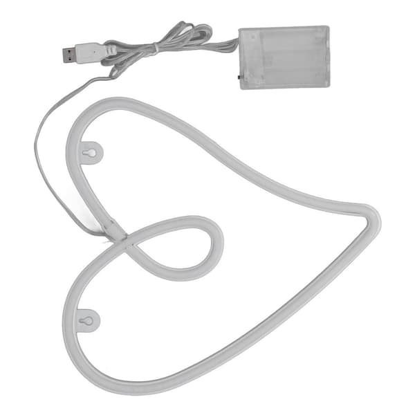 Sydän Neonvalo Kaksi Virtalähdettä Retro IP45 Vedenpitävä KLB