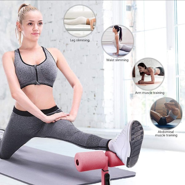 Bærbar Sit-Up Stang, Multifunksjonell Justerbar Sit-Up Stang, Sit-Up Rosa